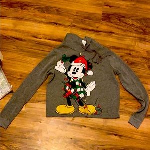 Grey Christmas Mickey hoodie